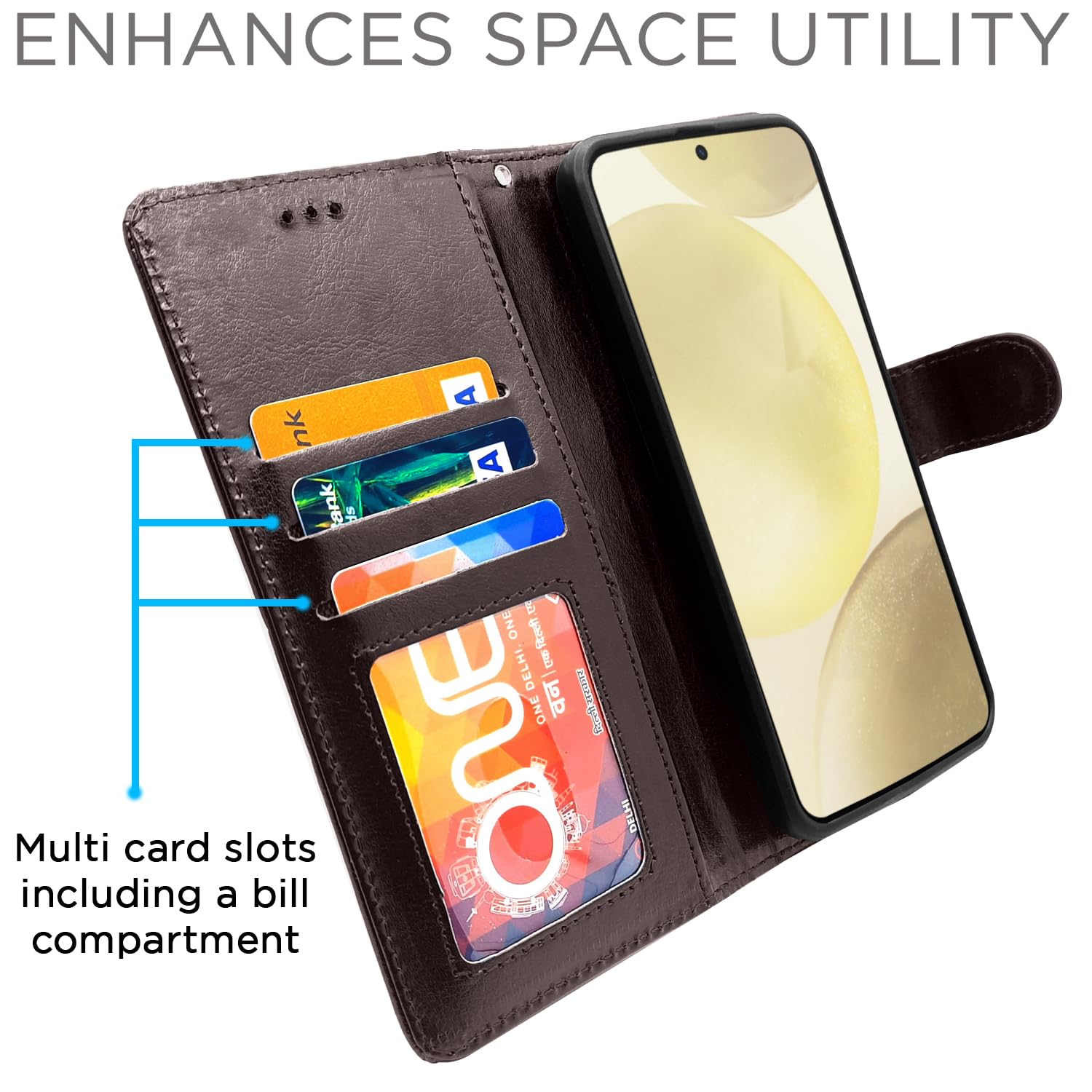 Coffee Wallet mobile flip cover for Samsung S24 5G – Pikkme – photo 5