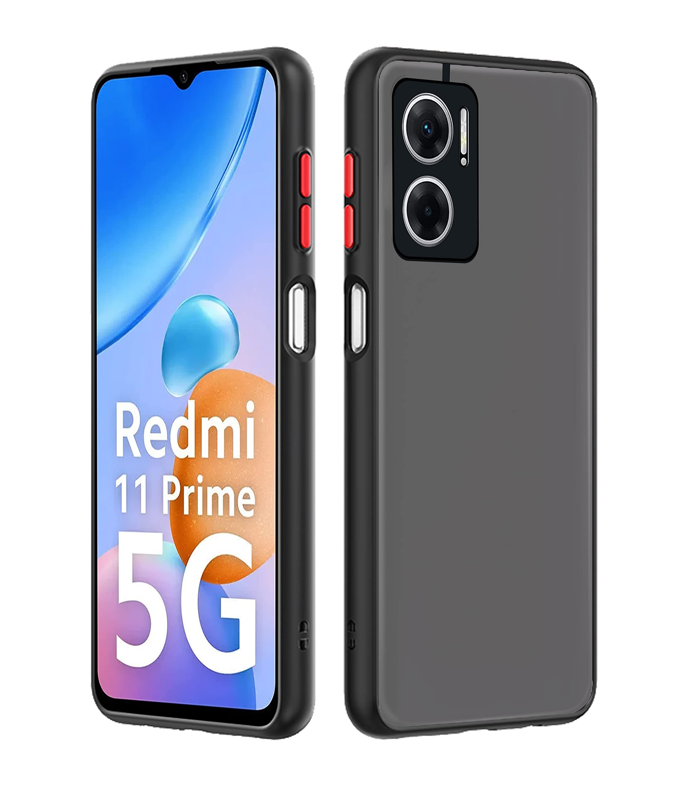 Redmi 11 Prime 5G back cover in black by Pikkme