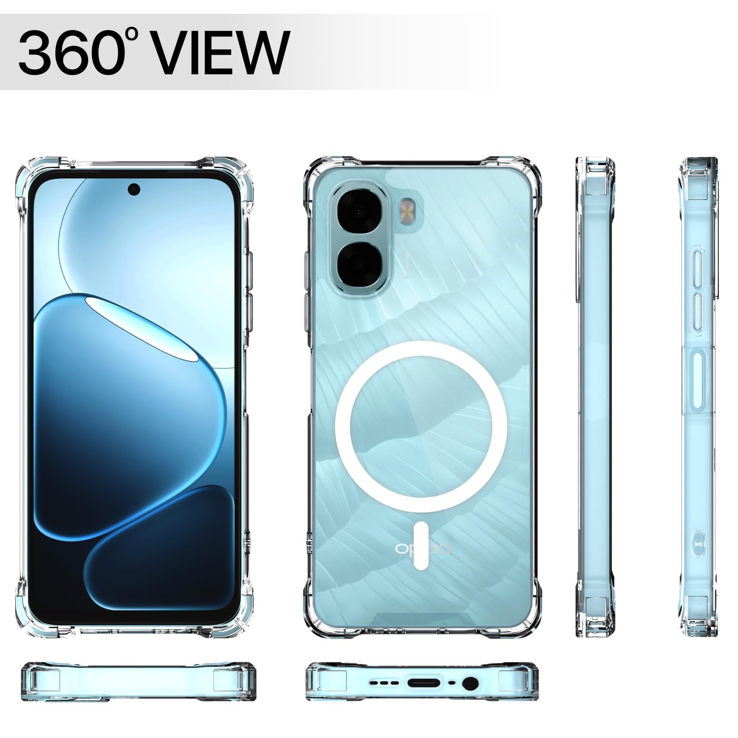 Oppo A6X 5G mobile cover in transparent mag-safe by Pikkme – photo 7