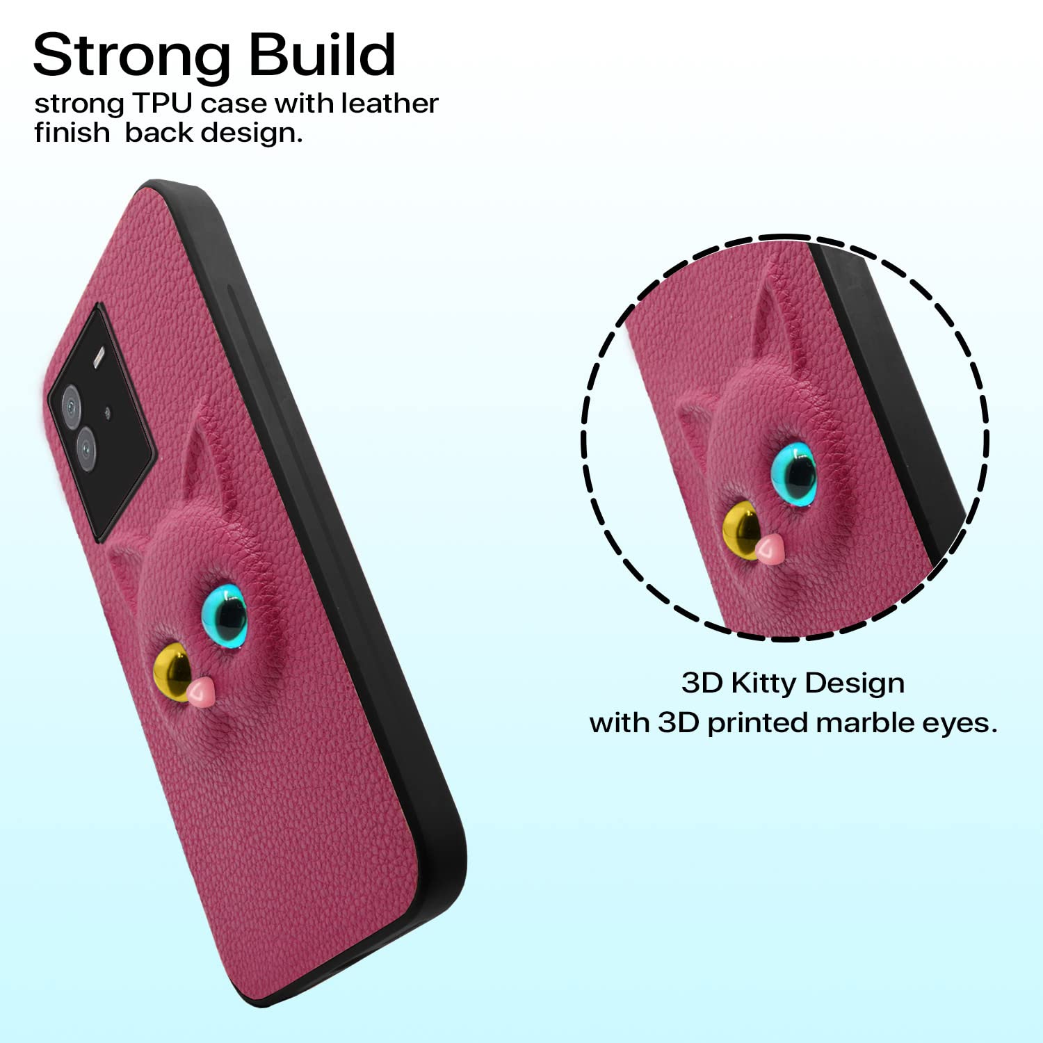 Pikkme pink Cat mobile cover for iQOO Neo 6 5G – photo 2