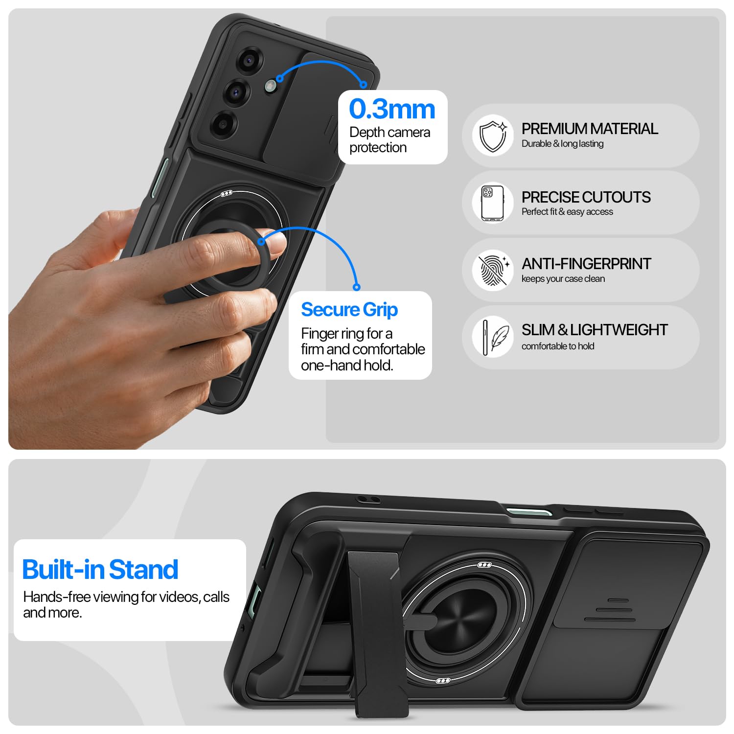 Samsung M17/A17/F17 5G Tough Armor mobile cover in black by Pikkme – photo 3