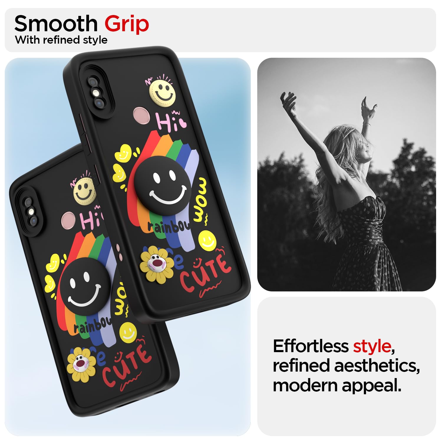 Pikkme Redmi Note 5 Pro black mobile back cover – photo 2