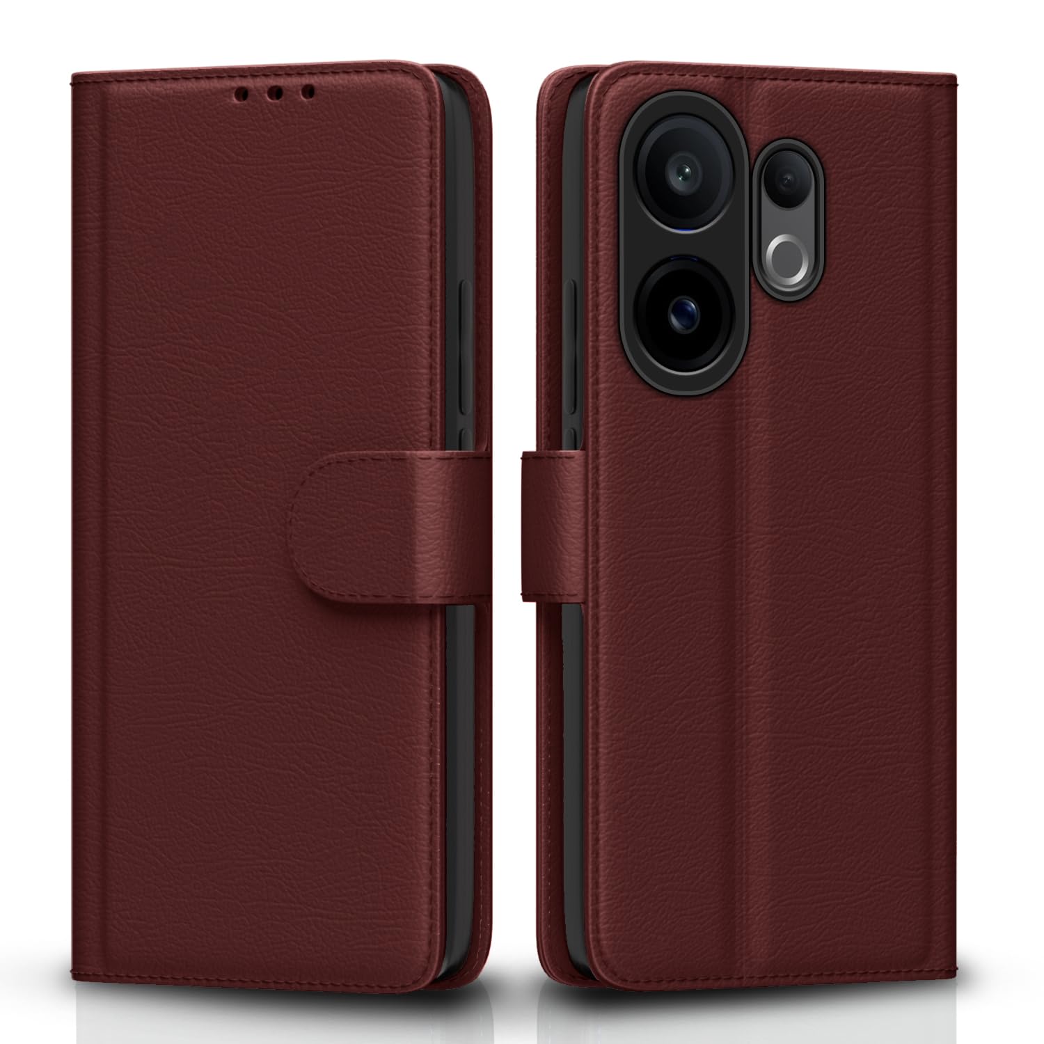 Brown Wallet wallet flip cover for Vivo X200 FE 5G – Pikkme