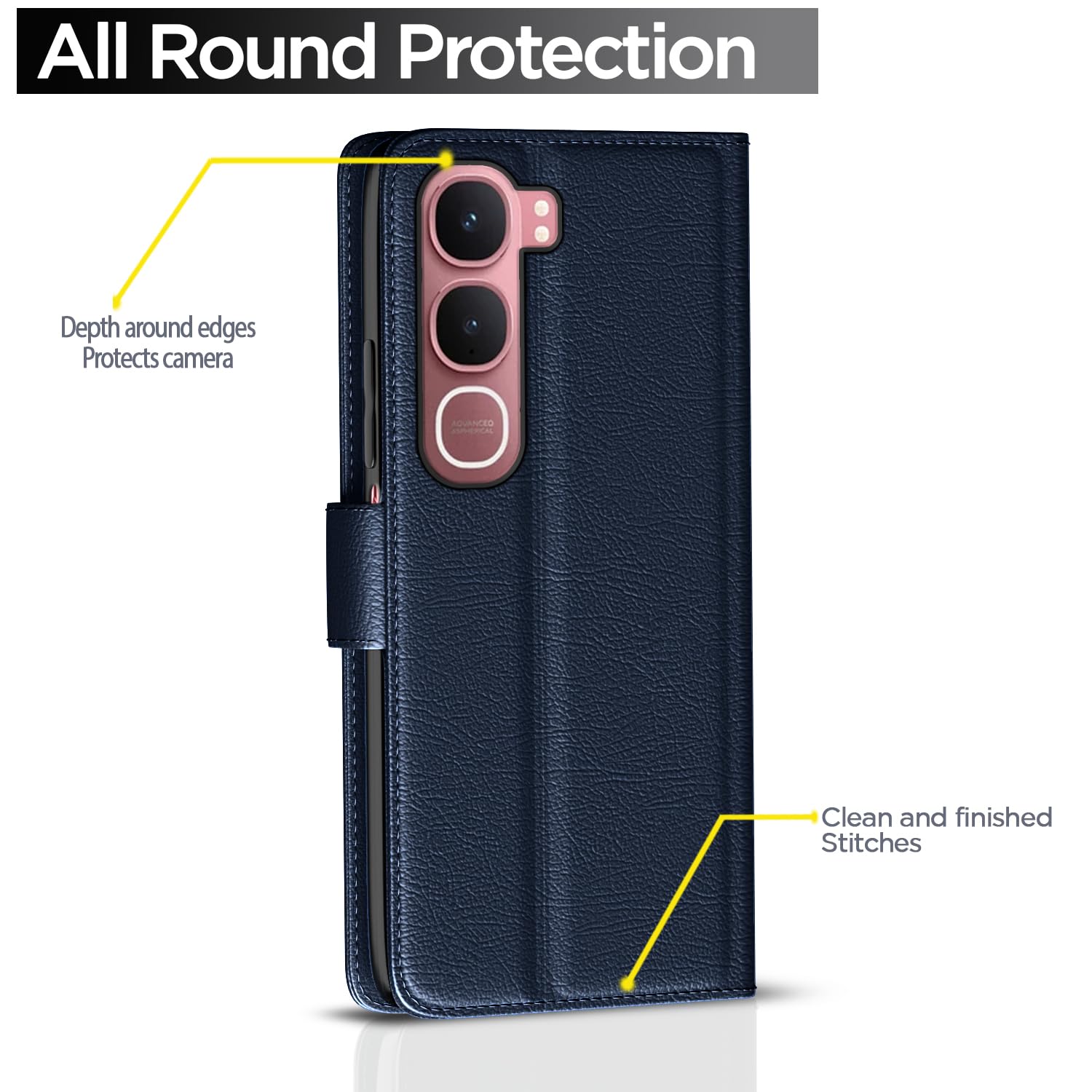 Vivo Y31 5G flip case in blue by Pikkme – photo 4