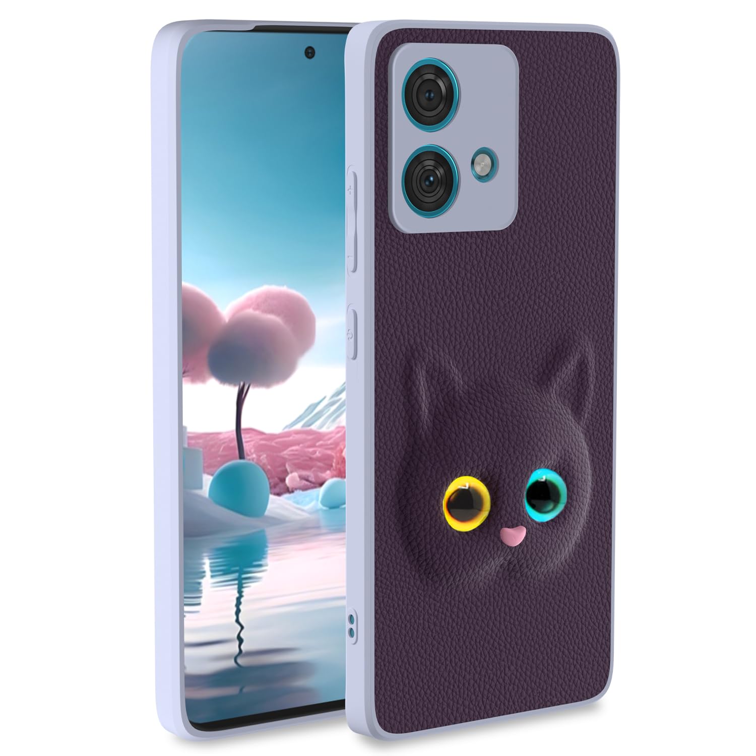  Moto Edge 40 Neo 5G Kitty Back Cover -Purple