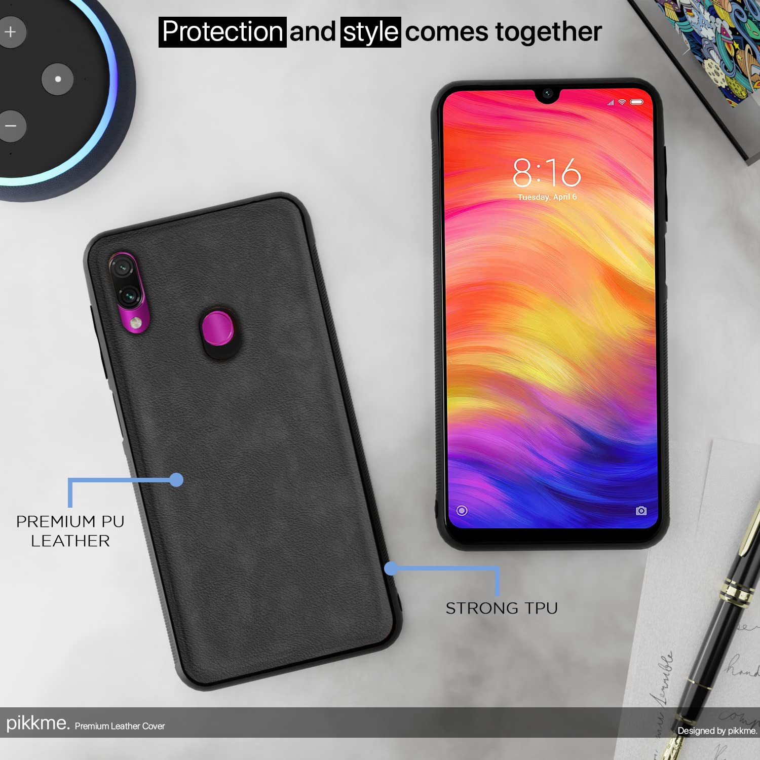 Pikkme grey mobile back cover for Redmi Note 7 Pro/Note 7/Note 7S – photo 5