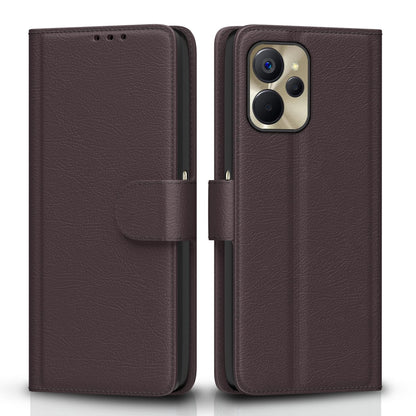 Pikkme Realme 9i 5G Vintage Flip Cover (Coffee)