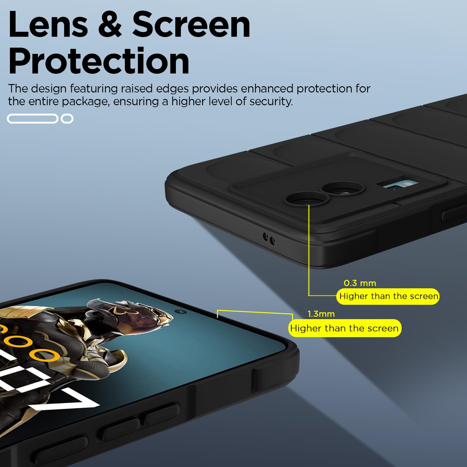 Pikkme iQOO Neo 7/Neo 7 Pro 5G Liquid Silicone black mobile cover – photo 3