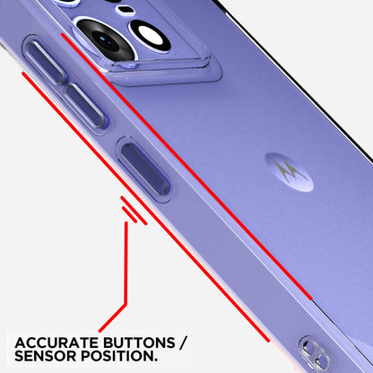 Pikkme Motorola Moto Edge 50 Pro 5G PC + TPU Crystal Clear Back Cover (Transparent)