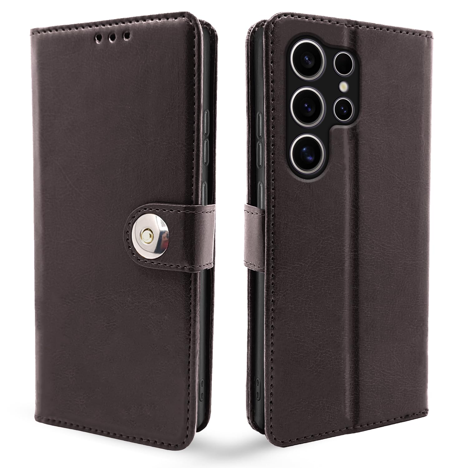 Pikkme coffee Button flip case for Samsung S24 Ultra 5G