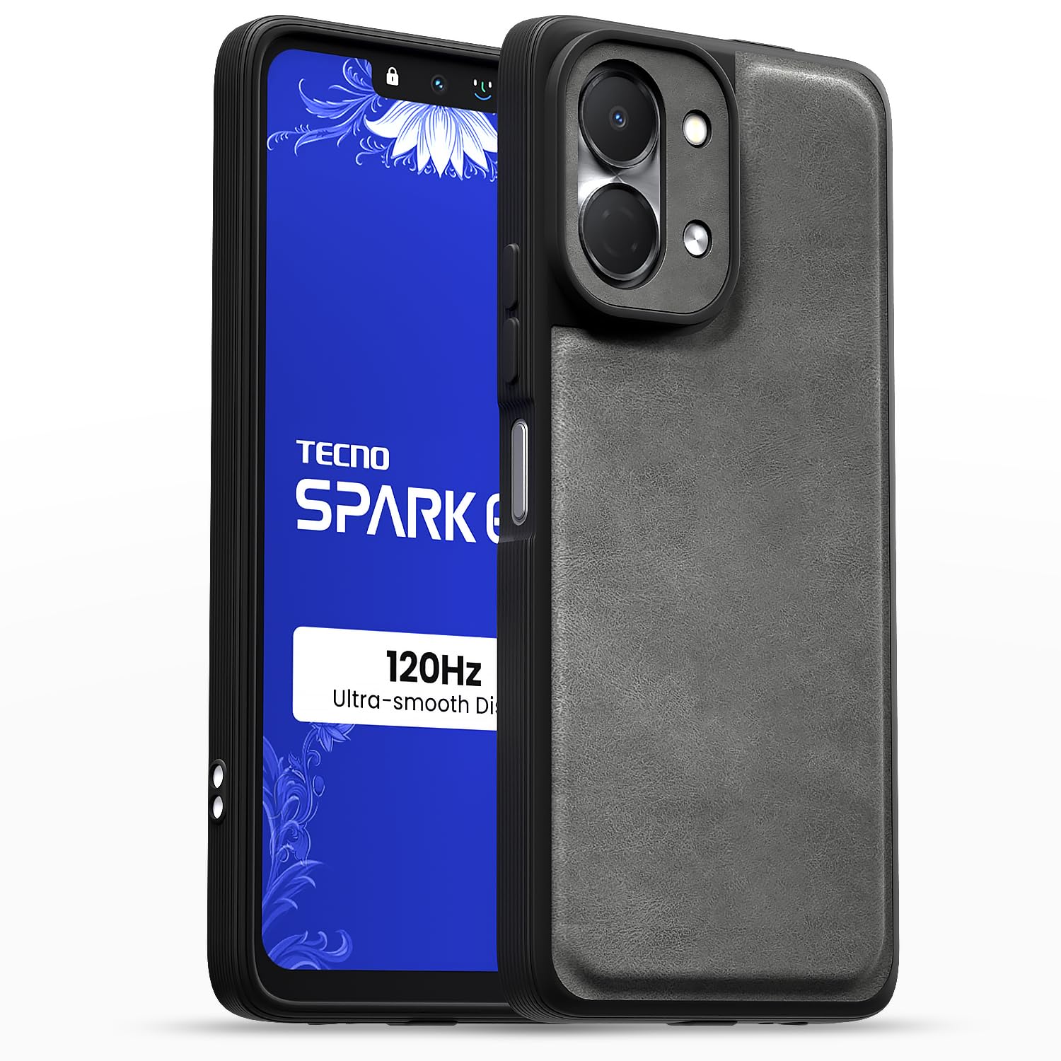 Pikkme grey back cover for Tecno Spark Go 3