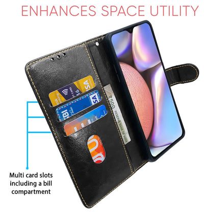 Black & brown wallet flip cover for Samsung A10s – Pikkme – photo 3