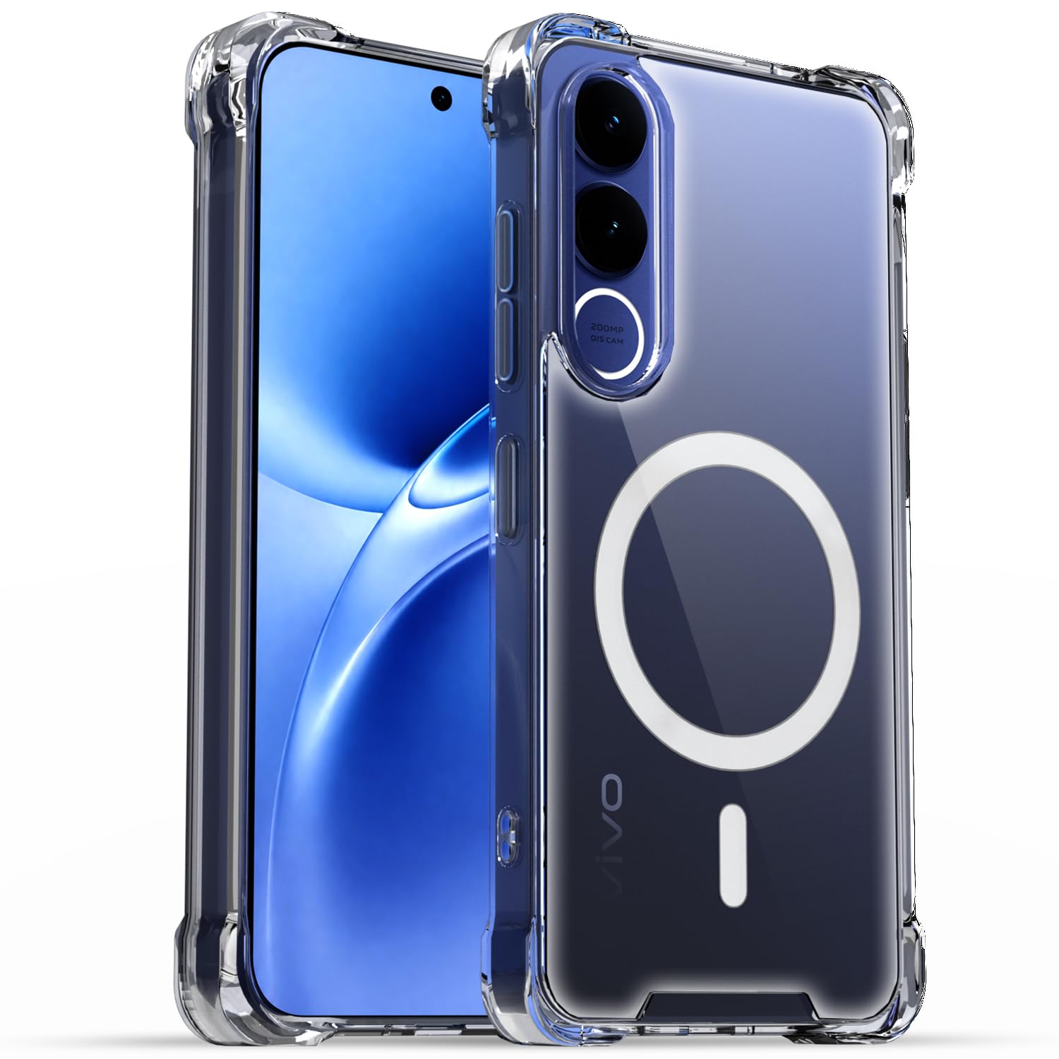 Vivo V70 FE 5G MagSafe back cover in transparent mag-safe by Pikkme