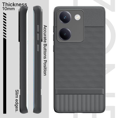 Pikkme Vivo Y300 Plus 5G Shockproof Soft Flexible Gencase Back Cover (Grey)