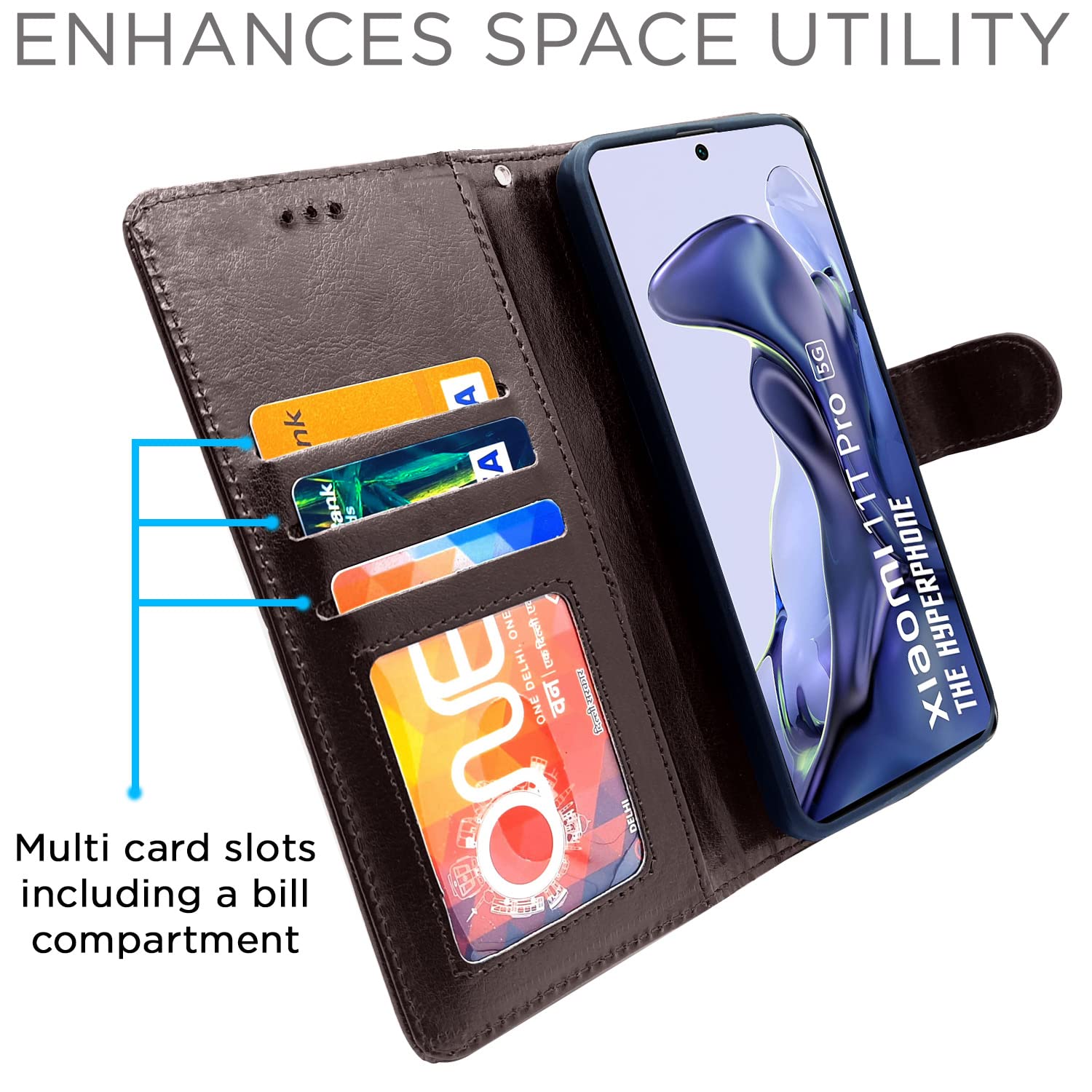 Pikkme Xiaomi 11T Pro 5G coffee mobile flip cover – photo 3