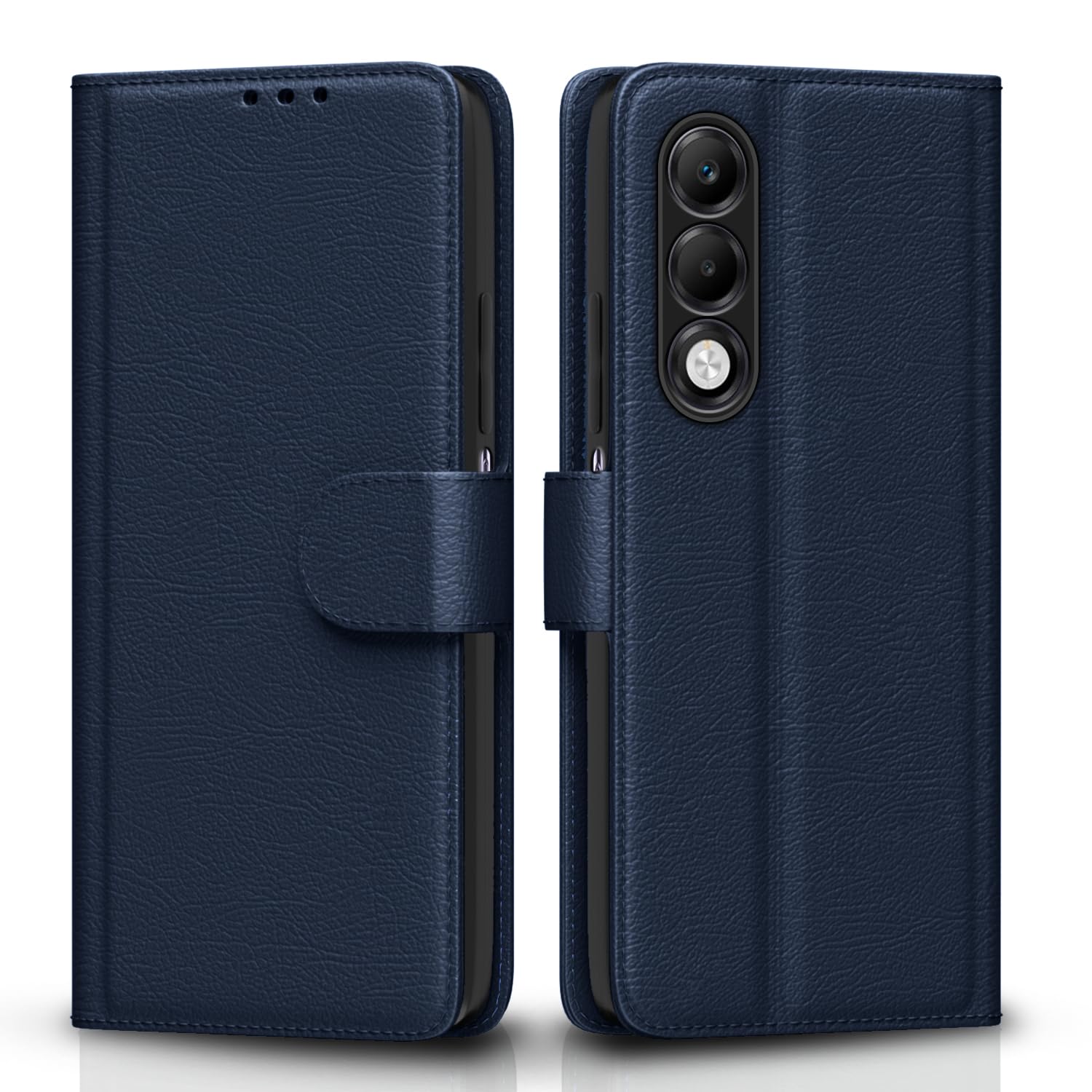 Pikkme Oppo K13x 5G  Premium Leather Finish Vintage Flip Cover (Blue)
