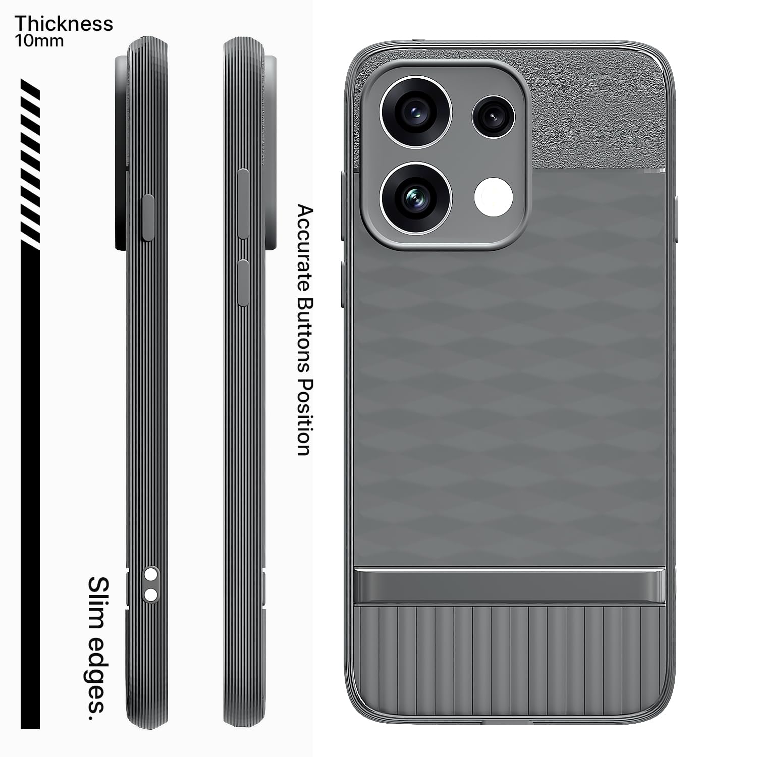 Grey mobile cover for Oppo Reno 16c 5G – Pikkme – photo 3