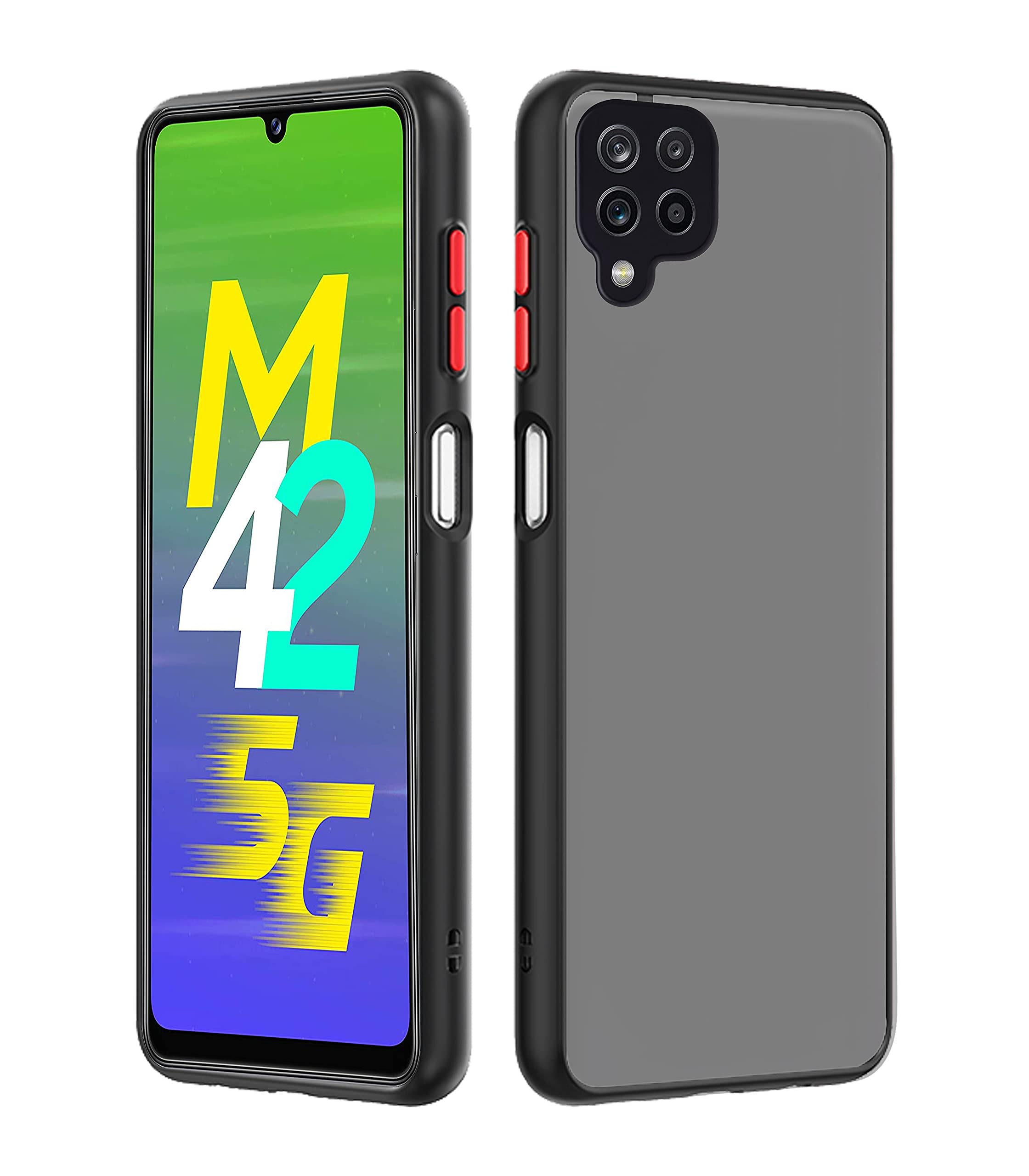 Samsung M42 5G Matte phone cover in black by Pikkme