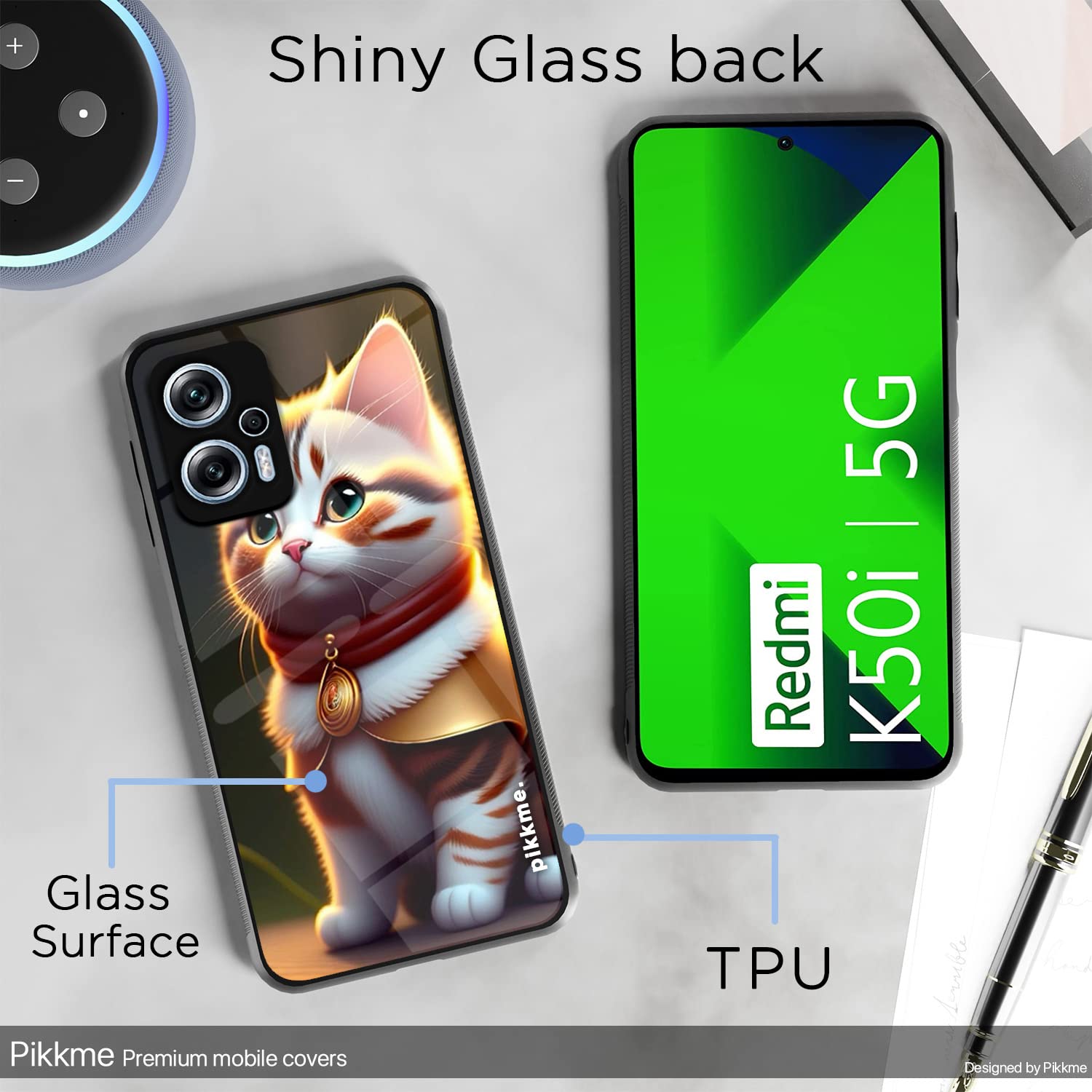 Redmi K50i 5G Cat mobile cover by Pikkme – photo 3