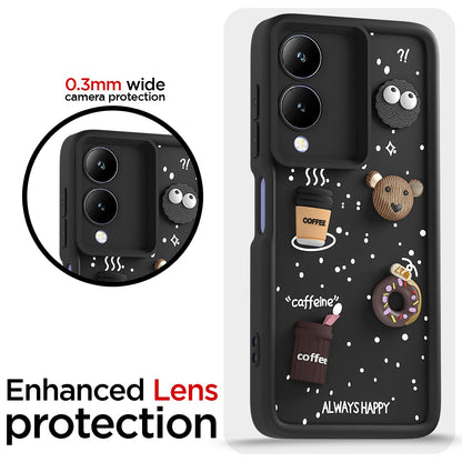Pikkme black mobile back cover for Vivo Y17s/Y28/3D – photo 5