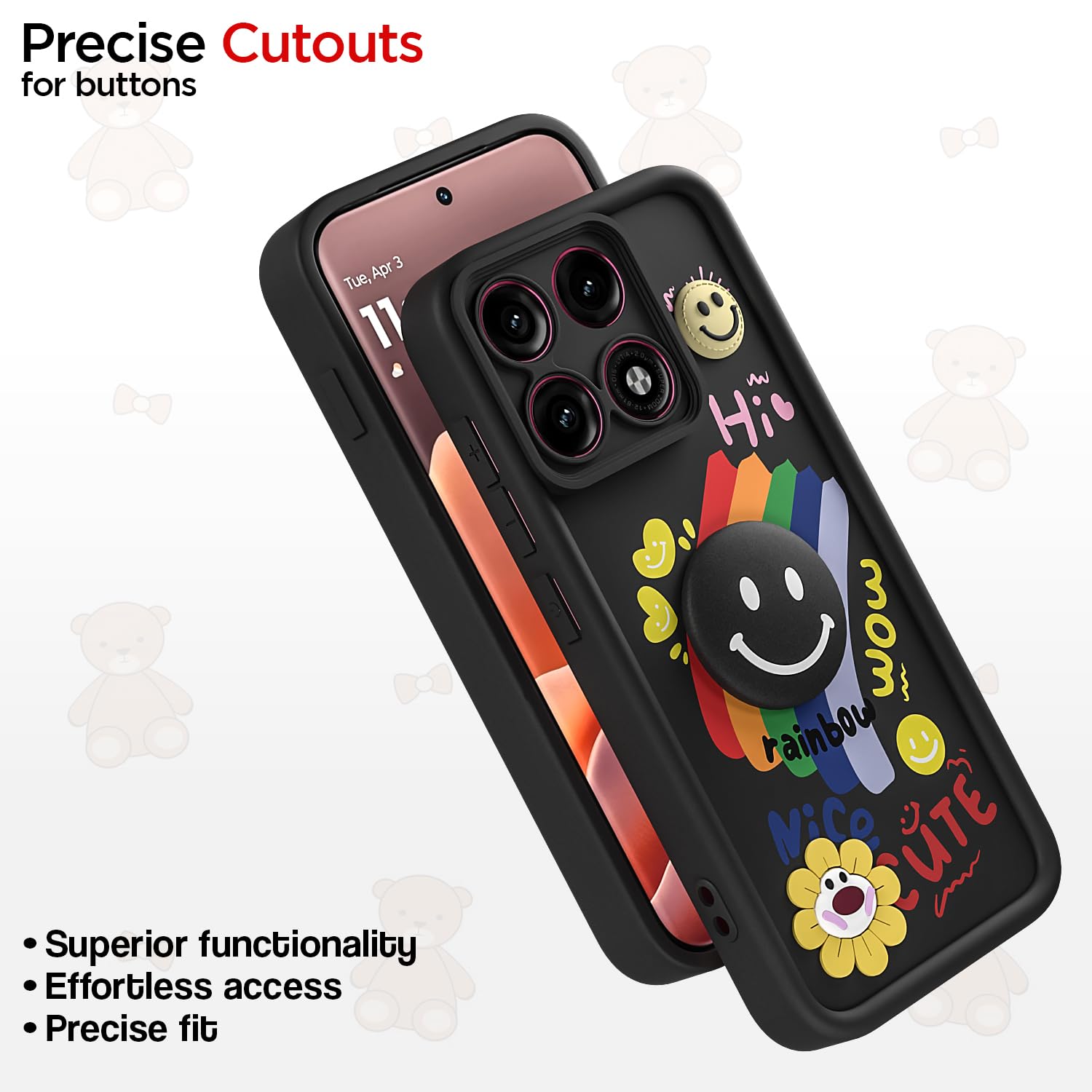 Pikkme black mobile back cover for Moto Edge 70 Pro 5G – photo 6