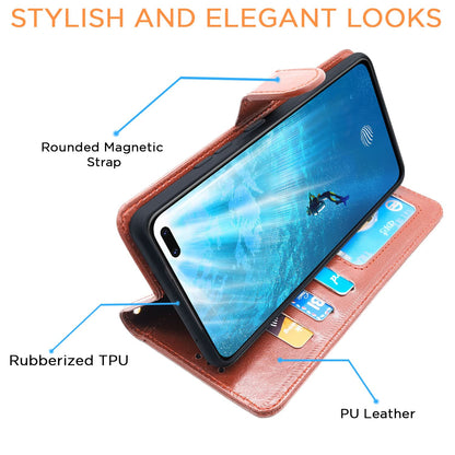 Pikkme Vivo V19 Wallet brown wallet flip cover – photo 5