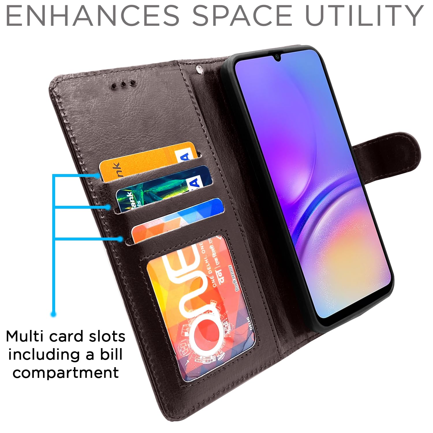 Pikkme coffee Wallet flip cover for Samsung A05/M05/F05 – photo 2