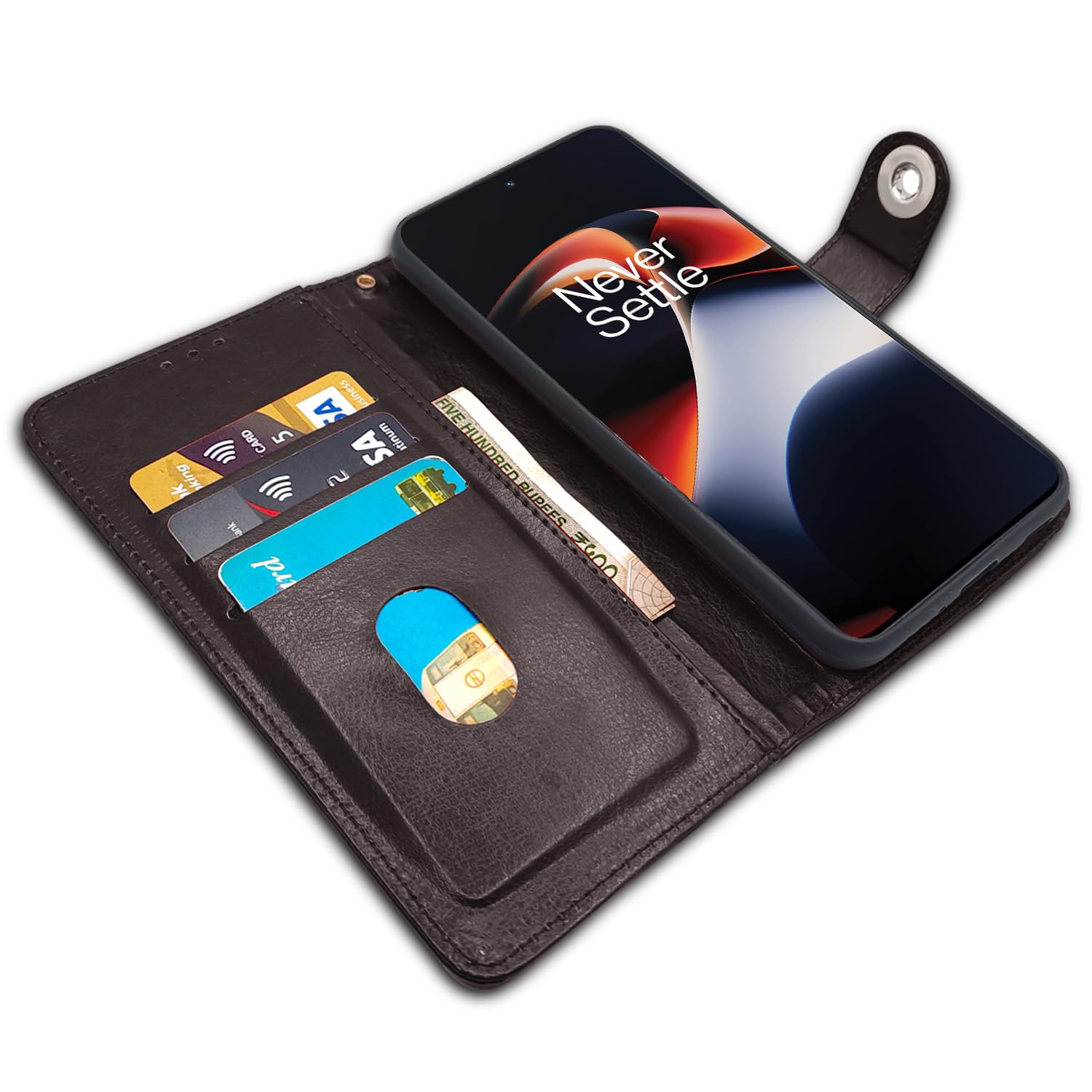 Pikkme OnePlus 11R 5G coffee mobile flip cover – photo 2