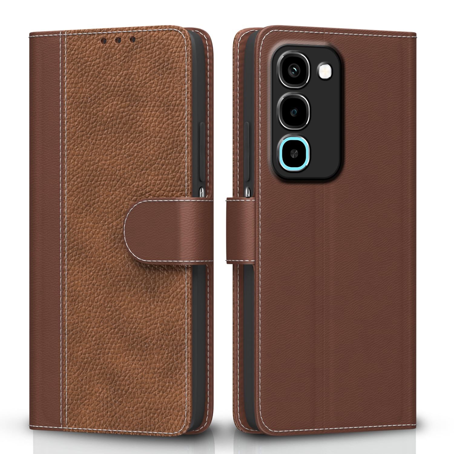 Pikkme Realme P4R 5G tan flip cover