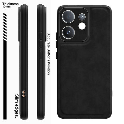 Pikkme black Leather mobile back cover for Vivo V60/T4 Pro 5G – photo 3