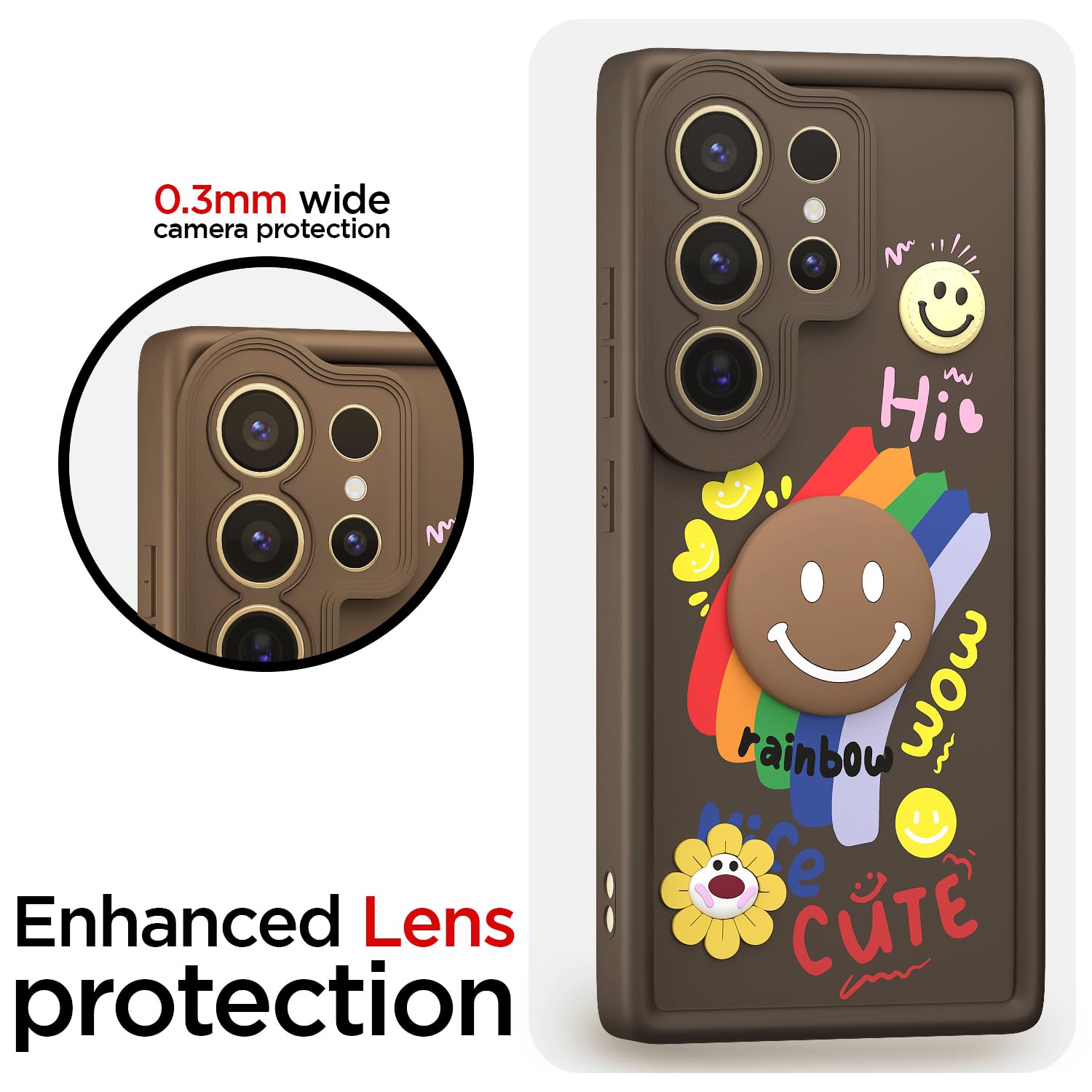 Pikkme Samsung S25 Ultra 5G Soft Silicone brown mobile back cover – photo 5