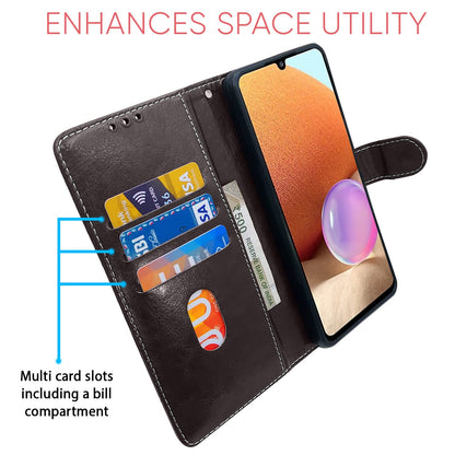 Samsung A32 4G Magnetic flip cover in coffee & brown by Pikkme – photo 3