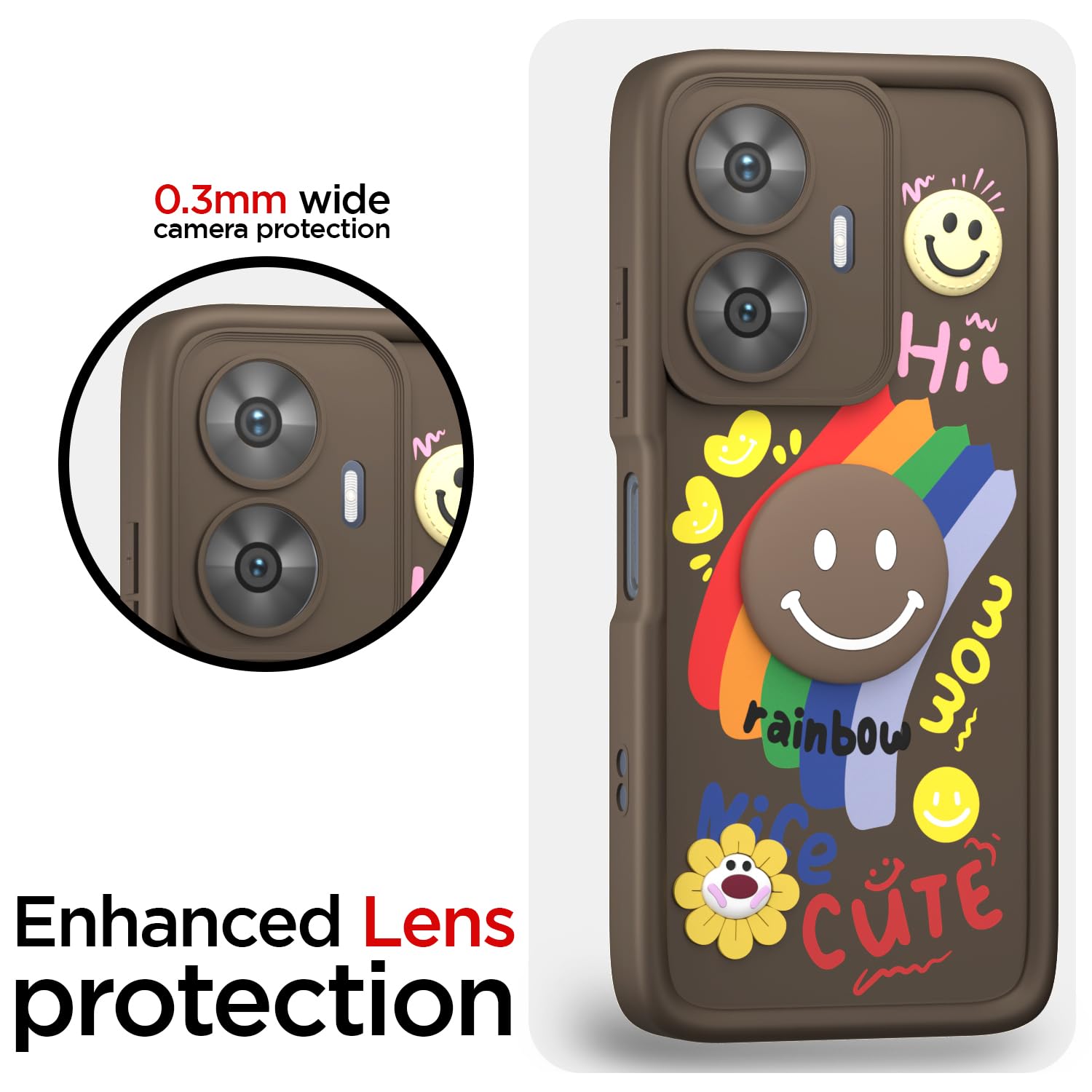 Brown Soft Silicone back cover for Realme Narzo N55/C55 – Pikkme – photo 5