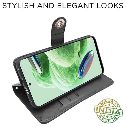 Pikkme Redmi Note 12 Pro Plus 5G Wallet button black wallet flip cover – photo 5