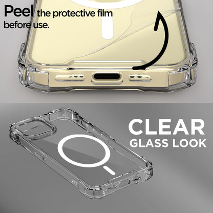 Transparent mag-safe MagSafe phone cover for iPhone 15 – Pikkme – photo 3