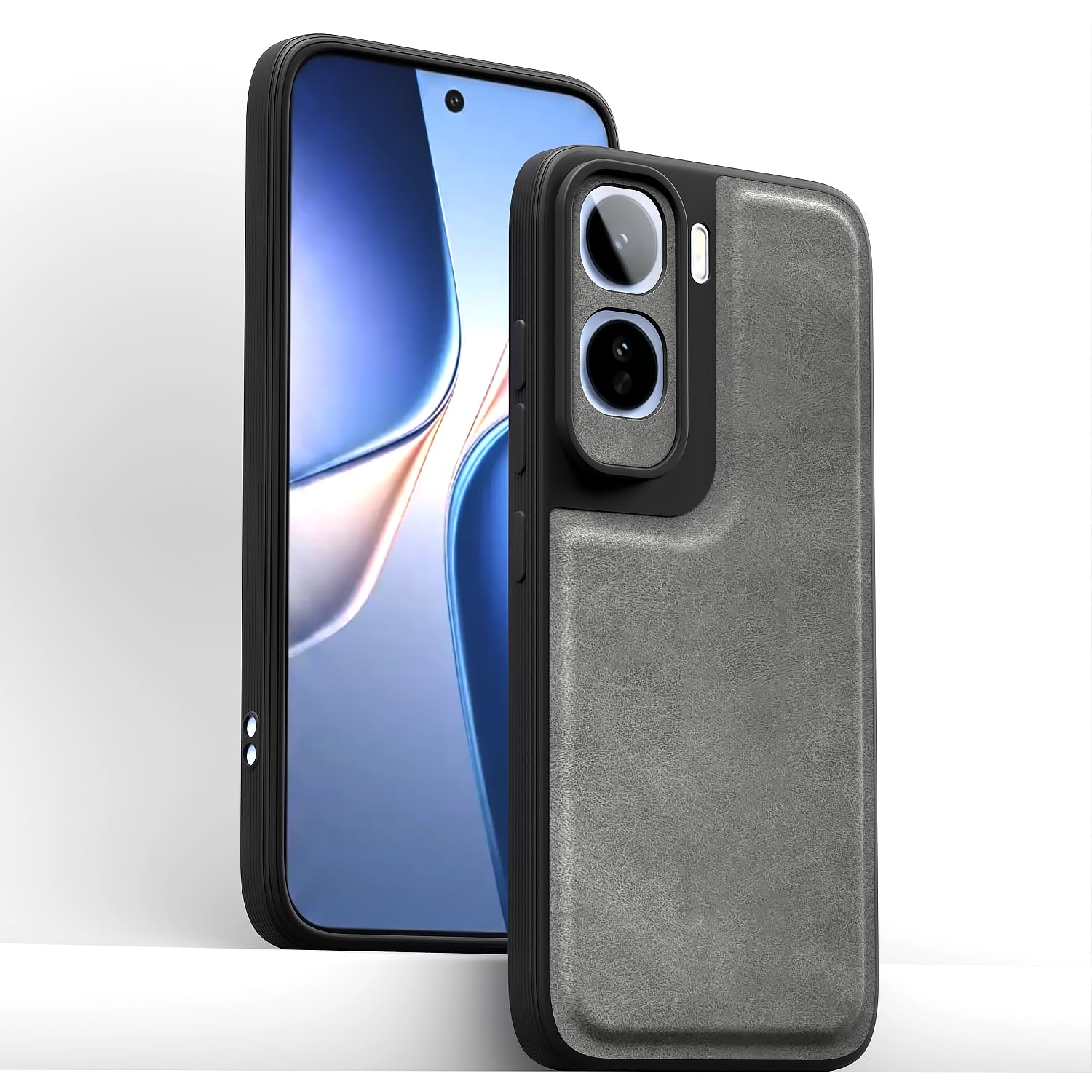 Pikkme Vivo T5 Pro 5G Leather grey back cover – photo 2