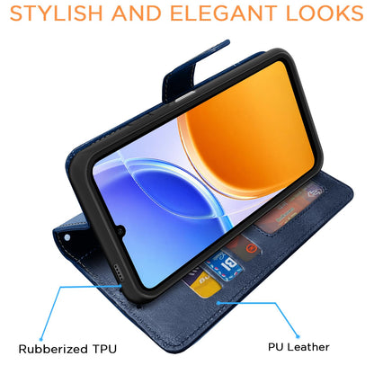 Pikkme navy & light blue flip cover for Vivo T5e – photo 3