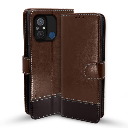 Brown & coffee flip cover for Redmi 12C/Poco C55 – Pikkme