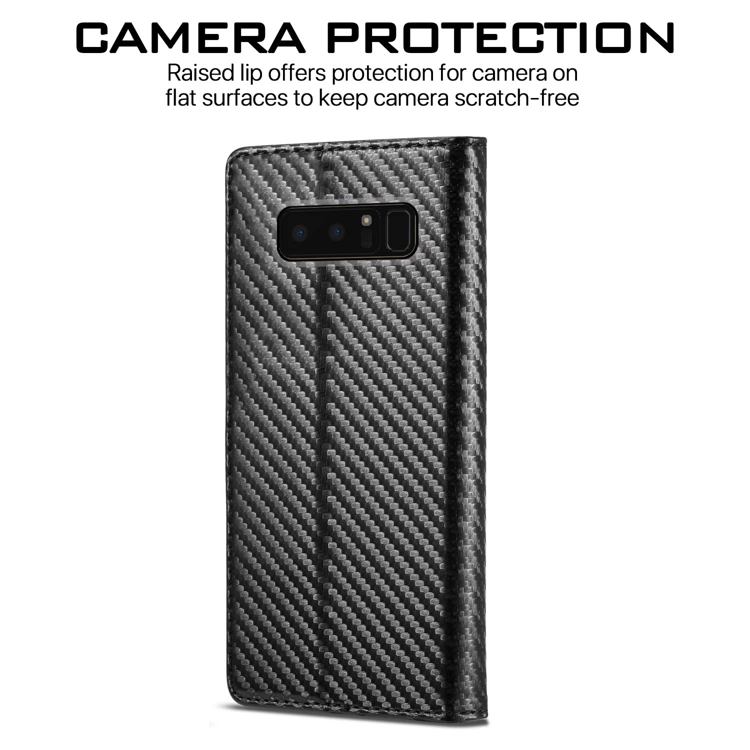 Pikkme black wallet flip cover for Samsung Note 8 – photo 4
