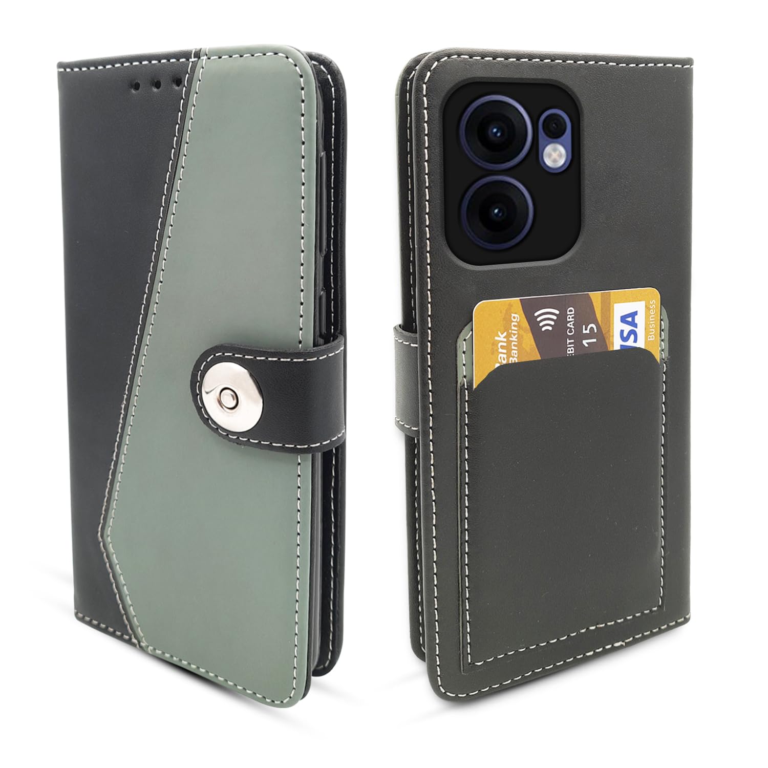Oppo Reno 13F 5G flip case in grey by Pikkme