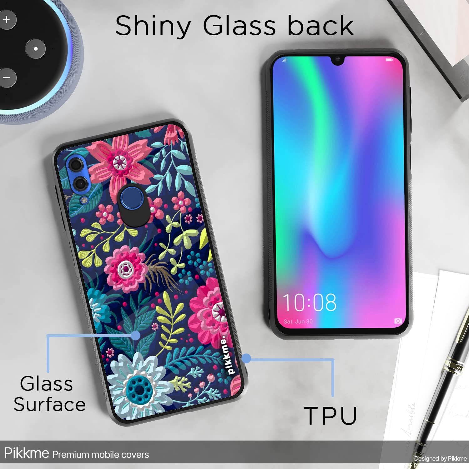Honor 10 Lite Flower mobile back cover by Pikkme – photo 3