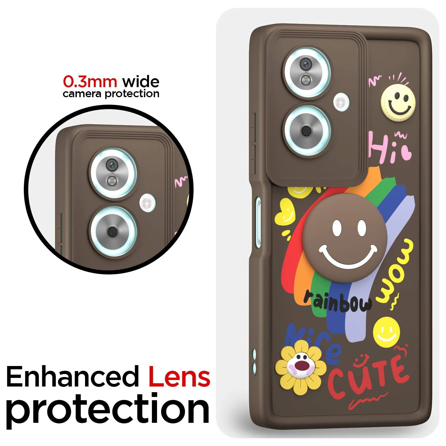 Pikkme brown Soft Silicone phone cover for Oppo A79 5G – photo 5