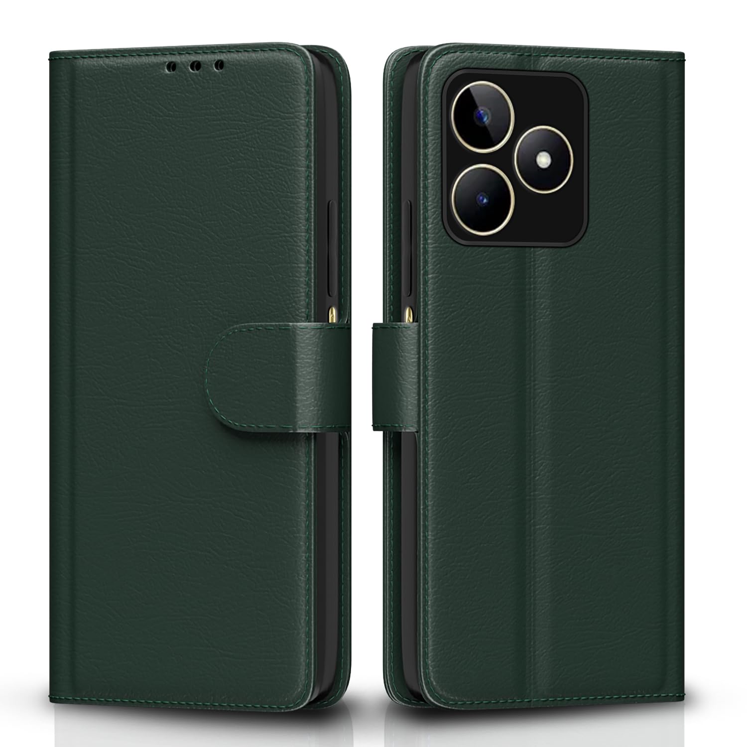Pikkme green Wallet mobile flip cover for Realme Narzo N53