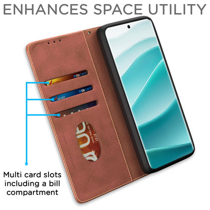 Brown Magnetic flip cover for Redmi Note 14 Pro/Note 14 Pro Plus 5G – Pikkme – photo 3