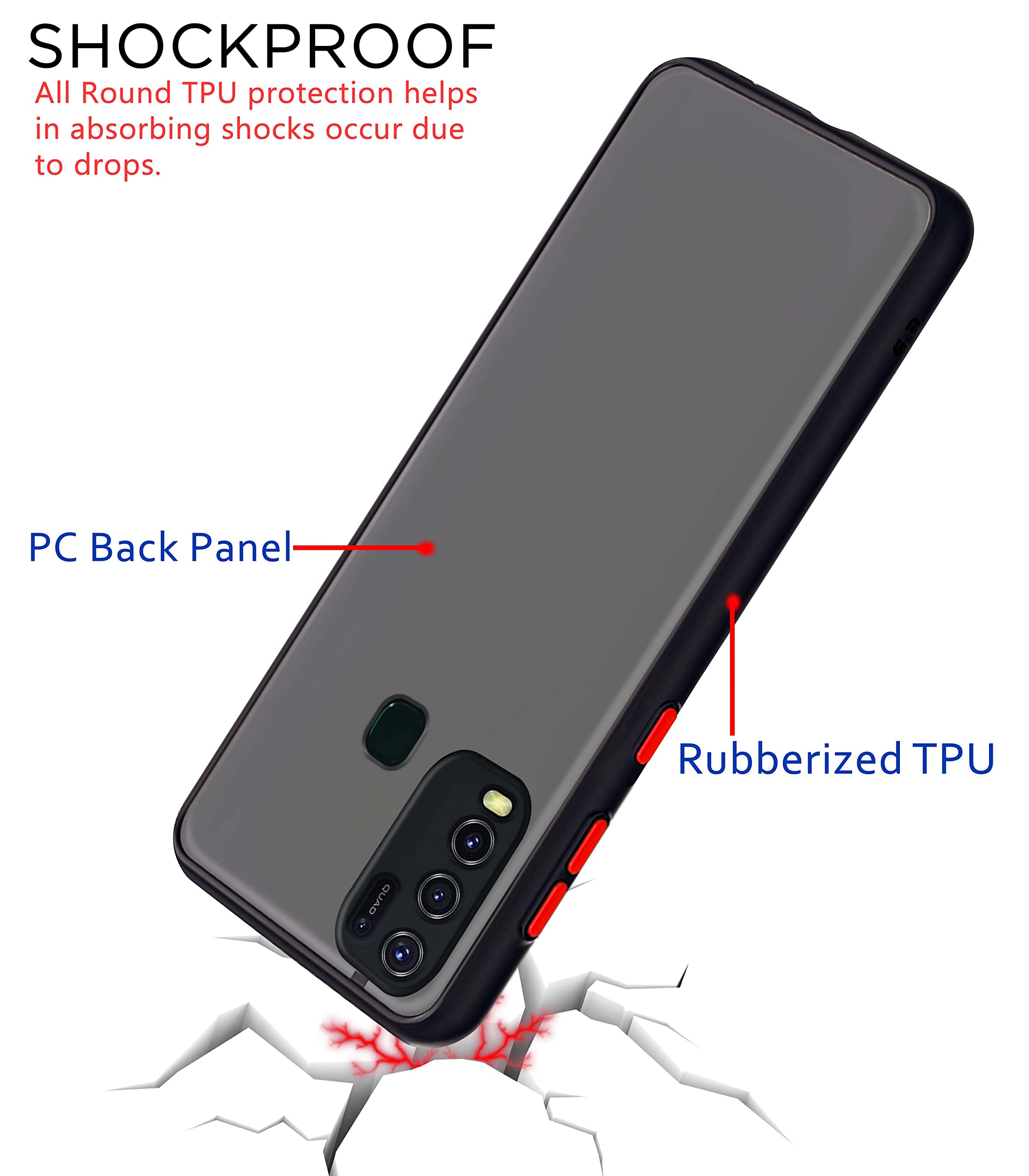 Vivo Y30/Y50 mobile cover in black by Pikkme – photo 4