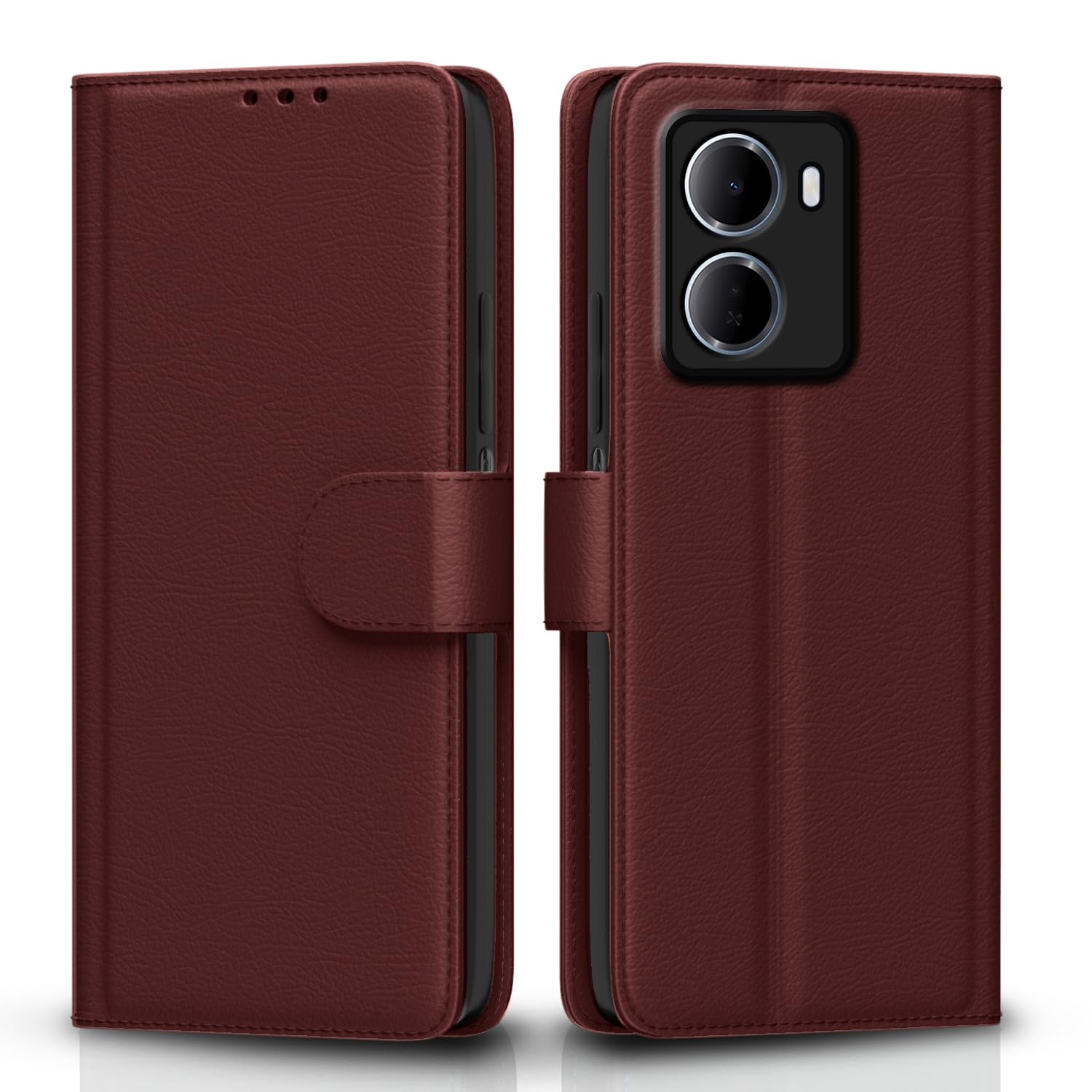 Redmi 15A 5G Wallet flip cover in brown by Pikkme