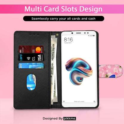 Redmi Note 5 Pro flip case in pink flower by Pikkme – photo 2