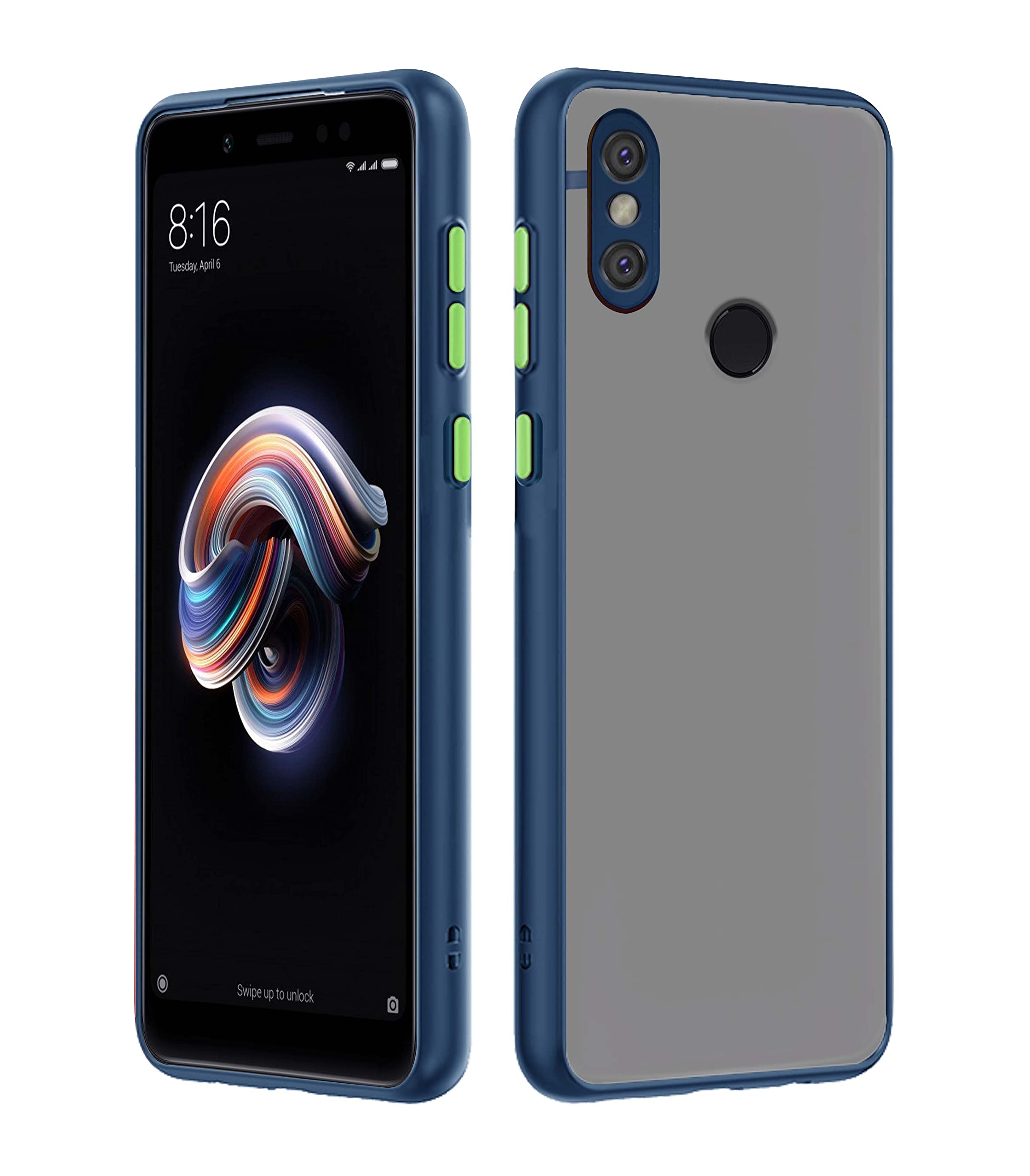 Redmi Note 5 Pro Matte back cover in blue by Pikkme