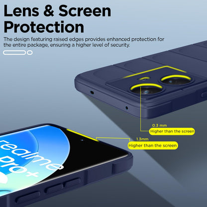 Pikkme Realme 10 Pro Plus 5G ZigZag Back Cover (Blue)