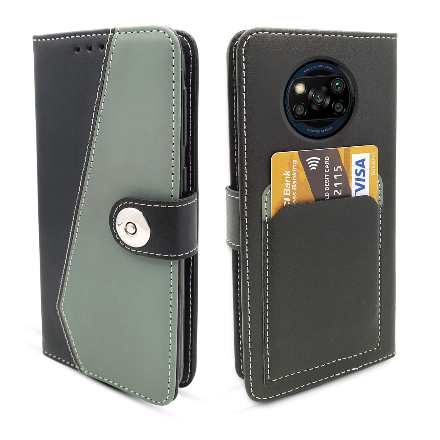 Poco X3/X3 Pro flip case in grey by Pikkme